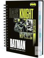 NEW DC Justice League Batman Spiral Hardcover Notebook, 6.9x9", 120 Pages, 6 Tabs, 100gsm Paper