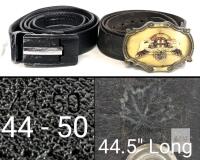 Vintage 1978 Harley-Davidson Leather Belt, Brass "Genuine Biker" Buckle, Fits 44-50, Paintlee