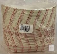 NEW Choice Paper Food Trays #2 Red Plaid 2-lb, Pack of 100, 6.5"x4.6"x1.5" Disposable