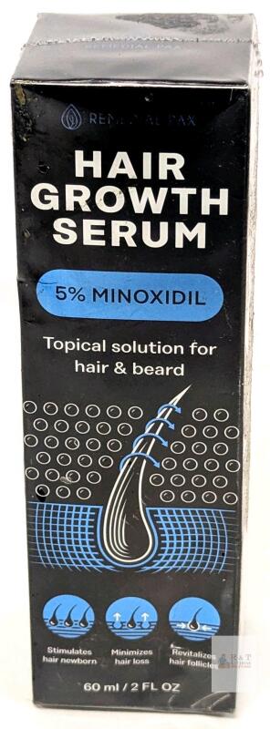 SEALED Remedial Pax 5% Minoxidil Hair Growth Serum, 2 FL OZ (60 mL), Topical for Hair & Beard, Exp 10/2027