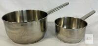 Lagostina Lagoseal Plus Stainless Steel Saucepan Set 14cm & 20cm Induction Compatible, No Lids - Moderate external scratching and some discoloration, no dents