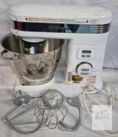 WORKING Cuisinart SM-55 12-Speed Stand Mixer, 5.5 Quart Bowl, 800W, 3 Attachments, White/Chrome