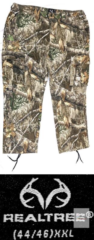 Realtree EDGE Camouflage Cargo Pants XXL (44/46) 60/40 Cotton Poly Hunting Outdoor Drawstring