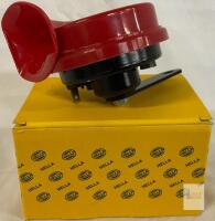 NEW HELLA Supertone 12V 500Hz Red Electric Snail Horn, 110dB, with Mount