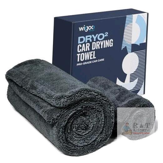 New Microfiber Car Drying Towels 36" x 24" [1300GSM Ultra-Absorbent, No Streaks & Scratches] Dual-Sided Edgeless Cleaning Towel with Twisted Loop, for Auto Detailing, Cars, SUV, Truck (2-Size Set)