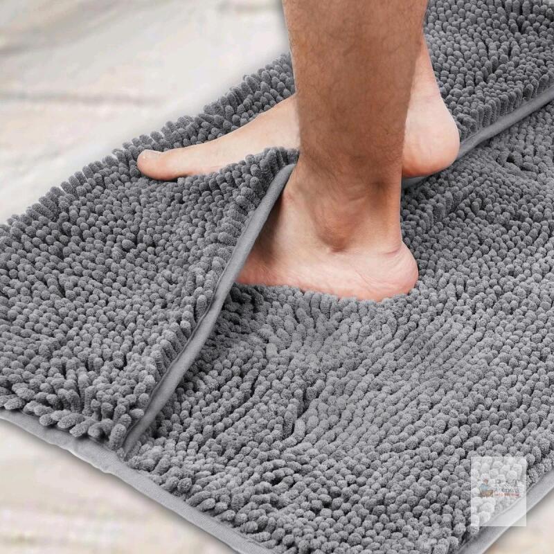 New Step-In Feet Drying Mat Quick Dry Bath Mat, Absorbent Bathroom Rug, Non Slip, Super Soft, Innovative
