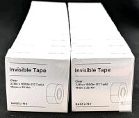 Two (2) Packs New Baseline Invisible Tape Rolls , &frac34;"&times;1000"