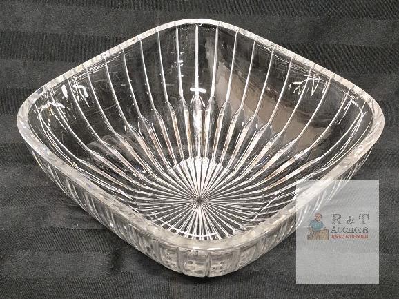 Rare Stunning Mikasa Park Lane Square Crystal Bowl