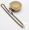 New Antique-Finish Brass Pocket Compass with Cover and Chain . See photos for size - 4