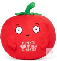NEW 9" Tender Tomato Plushie, "I Love You From My Head To-Ma-Toes" Quote