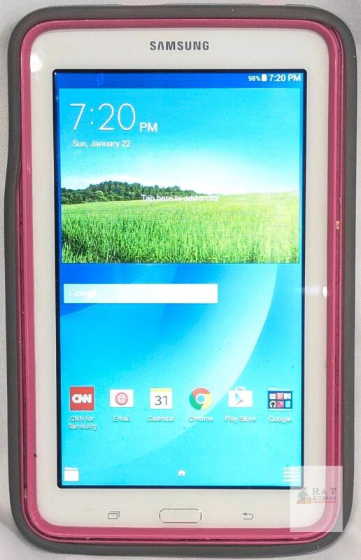 Samsung Galaxy Tab 3 Lite 7.0 VE Android Tablet , 7" , 8GB, Factory Reset, Serial R52HA1NPBDR , With Hard Case