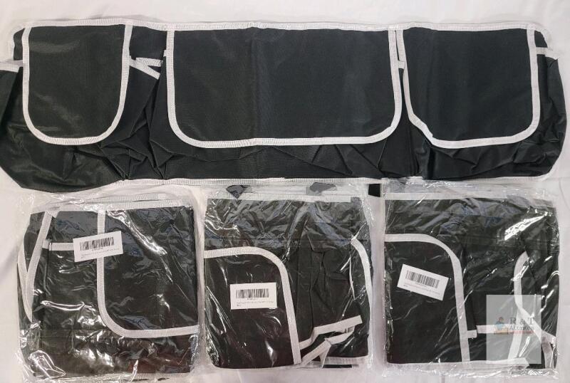 Four (4) New Car / Trunk Organizer, Hanging Back Seat Storage Organizer . Foldable with Multiple Storage Bags for SUV , Truck , Van & Car