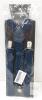 2 NEW Navy Blue Clip-On Y-Back Suspenders, Adjustable Polyester, BracesDB, 47" Length, X004H50BZZ - 2