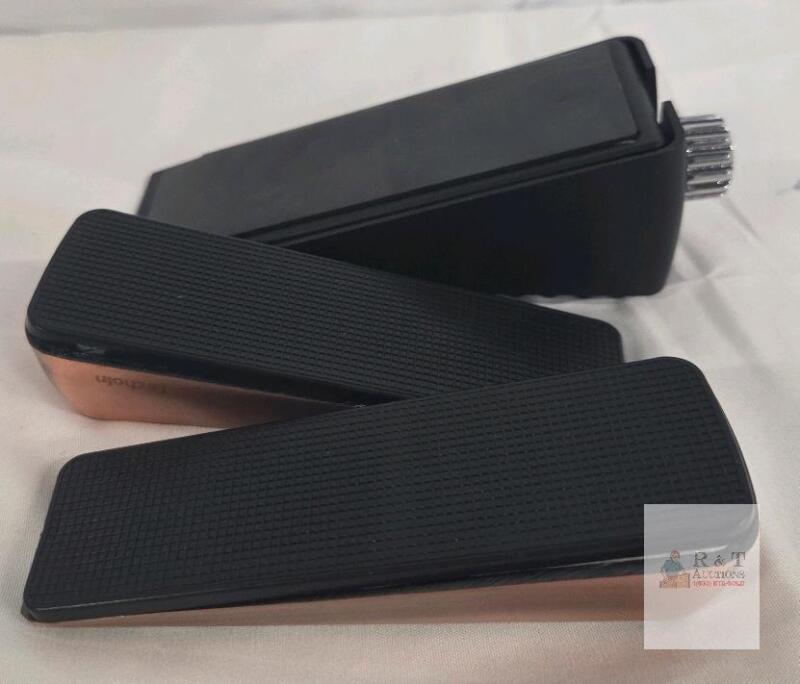 NEW Techoln Set of 3 Non-Slip Rubber & Copper Door Stops, Stackable Wedge, Fits Up to 1.2" Gap
