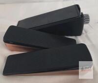 NEW Techoln Set of 3 Non-Slip Rubber & Copper Door Stops, Stackable Wedge, Fits Up to 1.2" Gap