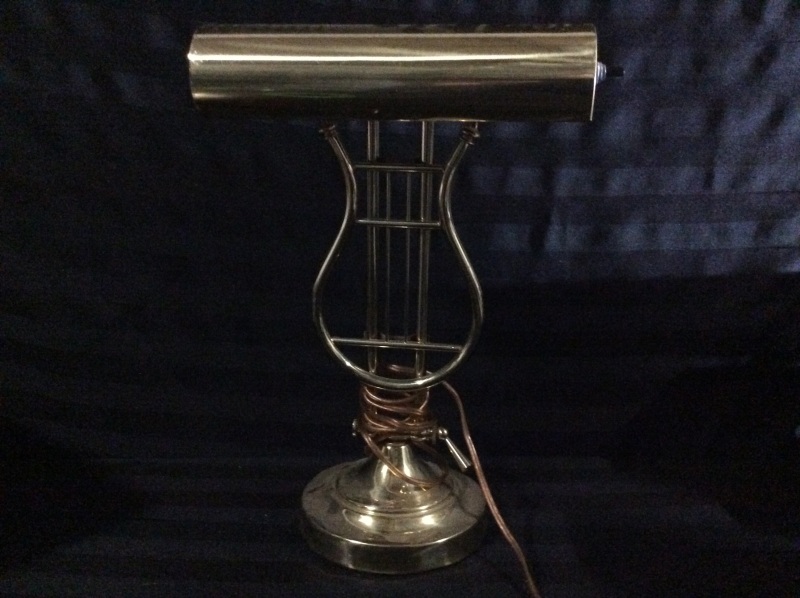 Brass Desk Lamp Tested Working 15 inches tall