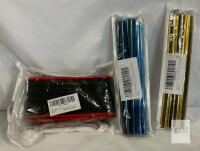 Car Vent Trim Strips 20PCS Blue Gold Black + Rear Bumper Guard Protector Black, Universal Fit