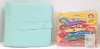 UCEC Craft 6-Piece Decorative Edge Scissors Set with Mint Green Faux Leather Photo Album