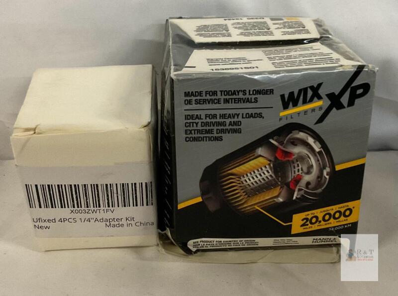 51358xp WIX XP Oil Filter Synthetic up to 20,000 Miles + Ufixed 4PCS 1/4&rdquo; Adapter Kit, New