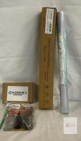 Coavas 1018 Stained Glass Window Film 43"x39" Static Cling, Chibery 2-Pack Soft Close Hinges