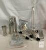 Stainless Steel Bartender Cocktail Shaker Set, 12pc: Boston Shaker, Jigger, Pourers, Spoon