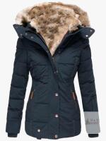 New - YXP Women's Sz. Medium Winter Hooded Warm Thickened Parka Military Hooded Jacket , Dark Blue