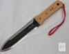 New - Nisaku NJP651 Sansaibori Special Edition HRC58 Japanese Hardened Stainless Steel Hori Weeding & Digging Knife, 7.25-Inch Blade-5.25-Inch Wood Handle, w/Premium Leather Sheath - 2
