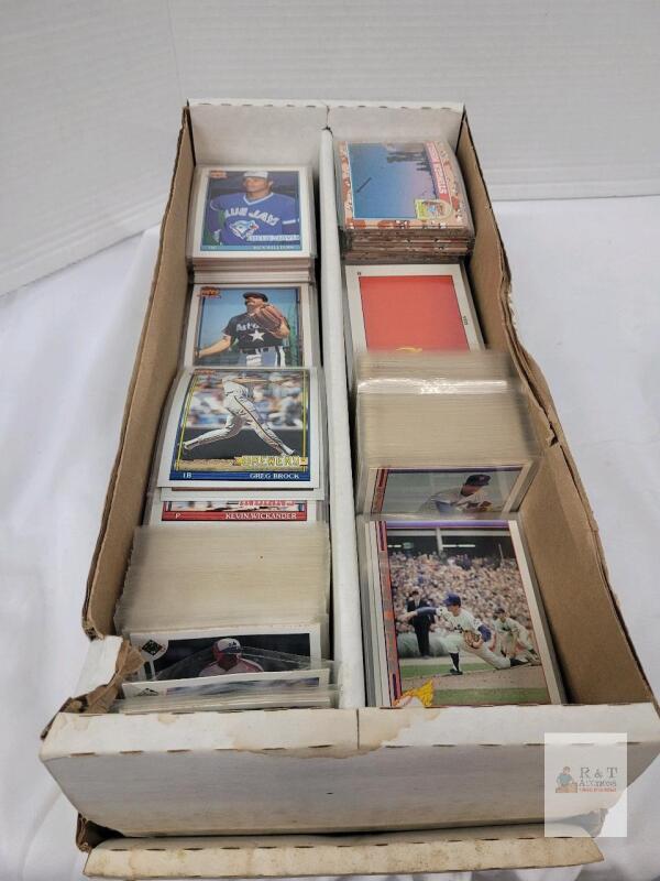1991 Topps & UD MLB Baseball , Desert Storm & Nolan Ryan Trading Card Singles in Double Long Box .