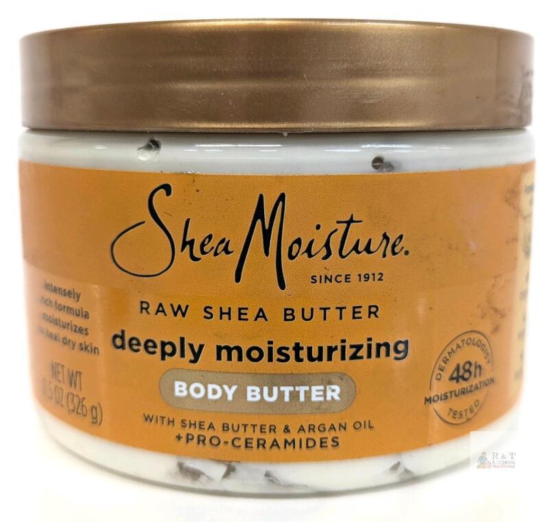 NEW SheaMoisture Raw Shea Butter Deeply Moisturizing Body Butter 11.5oz with Argan Oil