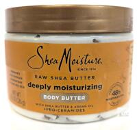 NEW SheaMoisture Raw Shea Butter Deeply Moisturizing Body Butter 11.5oz with Argan Oil