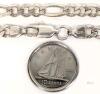 Sterling Silver Figaro Chain Necklace 20&rdquo; 4.5mm, 925, MD28V MEX Hallmark, Lobster Clasp - 4