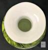 Green and Black Empoli Glass , 8.5" Flared Rim, Pedestal Base, Hand-Blown - 3