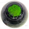 Green and Black Empoli Glass , 8.5" Flared Rim, Pedestal Base, Hand-Blown - 4
