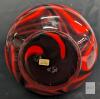 12" Empoli Glass Ewer Red Black Swirl with White Handle - 6