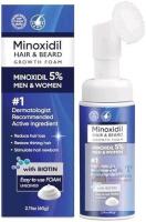 NEW Artimore Minoxidil Hair & Beard Growth Foam 2.11oz, 5% w/w, Biotin, Unscented, Batch LF01425