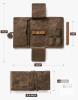 NEW Waxed Canvas & Leather Pipe Roll Tobacco Pouch &ndash; 17" Open, Tool & Pipe Slots, Brown - 2