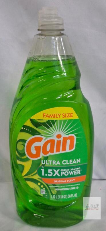 Gain Ultra Clean 1.5X Power Dishwashing Liquid, Original Scent, Family Size, 38 fl oz Bottle