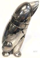 Restoration Hardware Polar Bear Cocktail Shaker, 32 oz, 8.5" Nickel-Plated Brass, India