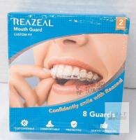 NEW Reazeal Custom Fit Mouth Guard 8-Pack &ndash; 2 Sizes, BPA-Free, Multi-Use for Bruxism, Sports, Whitening