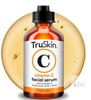 TruSkin Vitamin C Facial Serum, 2 fl oz (60 mL), with Vitamin E, Hyaluronic Acid & Aloe