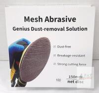 NEW 6" (150mm) Mesh Abrasive Net Discs, P100 Grit, 25 Pack, Dust-Free, Hook & Loop, X004PTIEUL