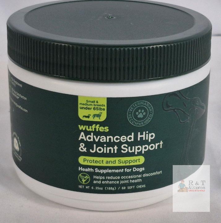 NEW Wuffes Advanced Hip & Joint Support Soft Chews, Dogs under 65 lbs, 60 Count, Exp. 09/2027