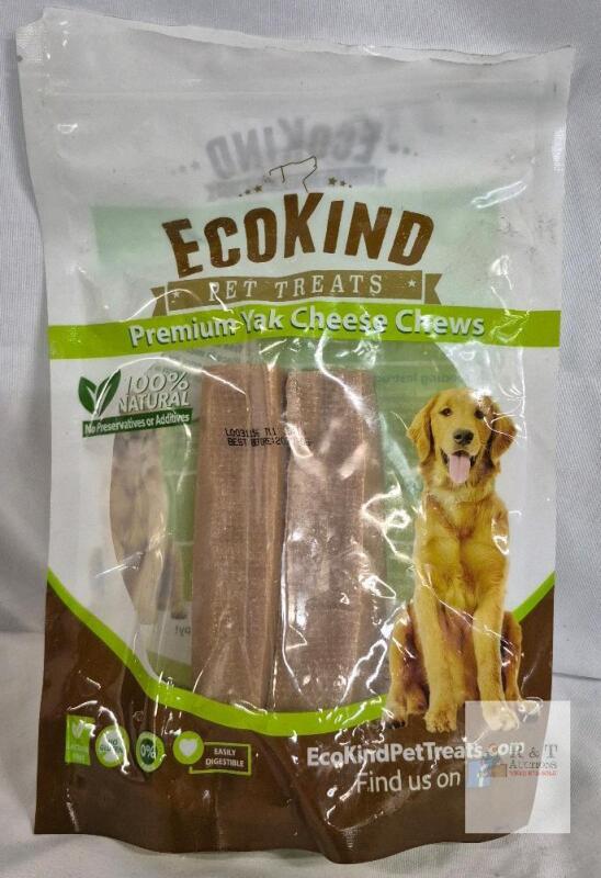 EcoKind Premium Yak Cheese Chews Dog Treats, 3 Sticks, 6 oz, 100% Natural, Nepal Origin