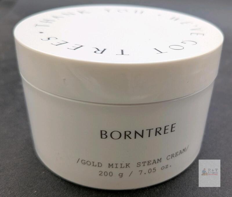 Borntree Gold Milk Steam Cream 200g (7.05 oz), Batch 2d26.12.10, Korea, Premium Milk Complex