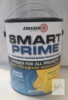Zinsser Smart Prime 1 Gal Water-Based Interior/Exterior Primer, Low VOC, Stain Blocker, BX92A6B009
