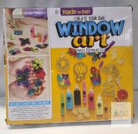 Made by Me! Window Art Kit, 20 Projects, 12 Suncatchers, 12 Suction Cups, Ages 6+, Horizon Group