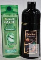 Garnier Fructis Pure Clean Shampoo 12.5 fl oz + IEMOKODA Hair Dye Shampoo Dark Brown 16.9 fl oz *SEE DESC