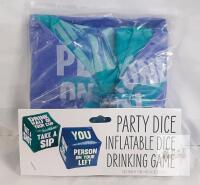 TMD Retail Giant Inflatable Dice Drinking Game, 2 PVC Dice Set, Party Adult Novelty, 5.5" Each