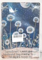 Inspirational Dandelion Metal Wall Sign 8x12" &ndash; "Sometimes I Just Look Up" Quote, Blue Night Art