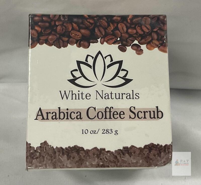 NEW White Naturals Arabica Coffee Scrub, 10 oz (283 g), Dead Sea Salt & Natural Oils, Sealed, X003FLQD99